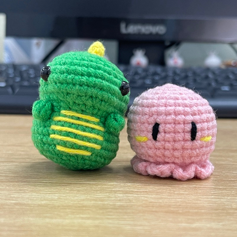 Móc khoá len - Khủng long - Ling's crochet
