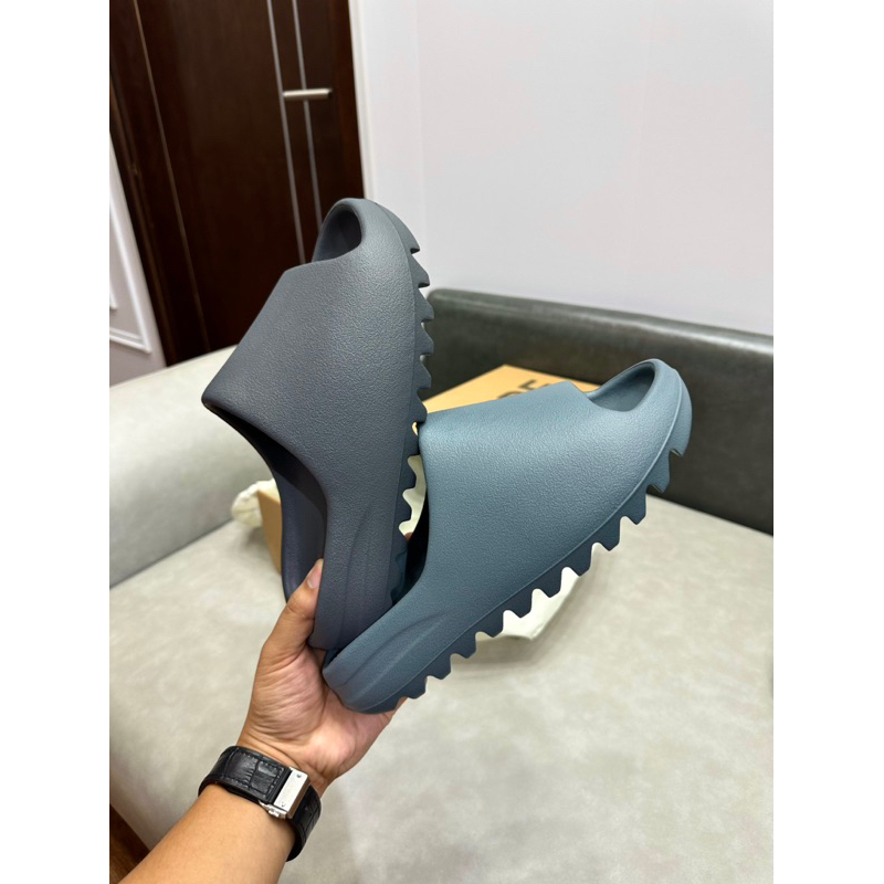 Dép Slide Yz vân nhám Slate Grey