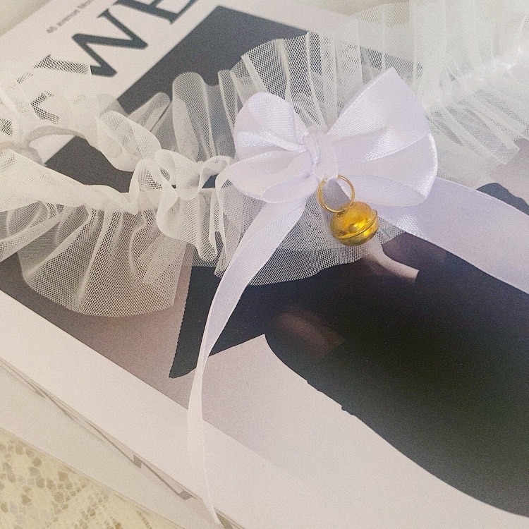 Phụ kiện coplay -LC005 Vòng Ren Đeo Đùi Đính Nơ và chuông - cochunhoquan11