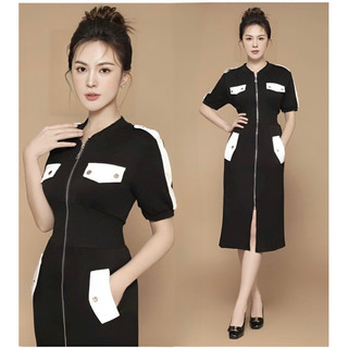 (HÀNG NHÂP - CAO CẤP) VÁY ĐẦM BODY  - EO BO THUN TÔN DÁNG CHUẨN ĐẸP (MTT 4001324)
