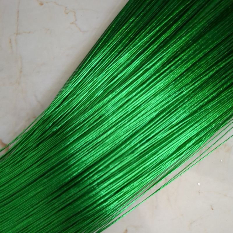 Kẽm Mềm Làm Hoa, Lá Handmade Dài 80cm Màu xanh lá và trắng bạc