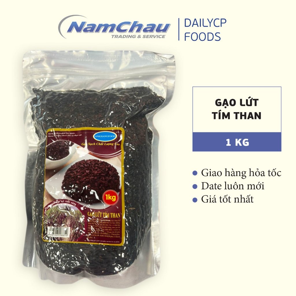 Gạo lứt tím than Anh Khang Food gói 1kg [HN giao hàng hỏa tốc]