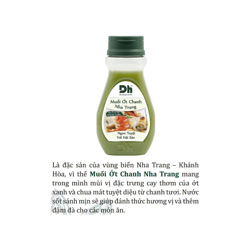 Muối ớt chanh Nha Trang Dh Foods chai 200g dùng chấm hải sản, thịt, ướp món ăn thơm ngon tiện lợi