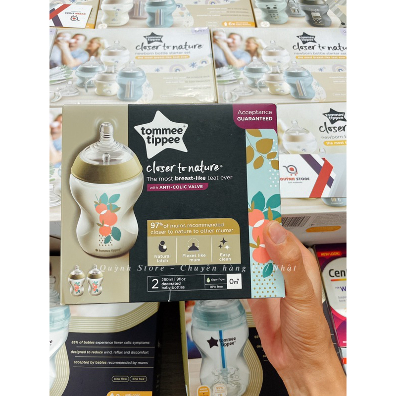 Set 2 bình sữa Tommee Tippee hoạ tiết Khỉ - Chữ - Trái Cây - Dreamer