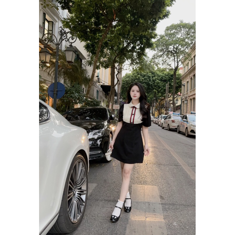 Váy cổ sen hách eo đẹp Y81