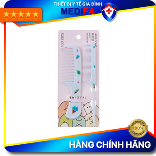 Set 2 lược chải tóc đuôi nhọn họa tiết hoạt hình