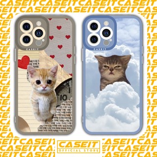 Ốp lưng iphone cạnh vuông Caseit mèo mây meme buồn ngủ cute aesthetic 8/8plus/x/xs/11/12/13/14/pro/max/plus/promax