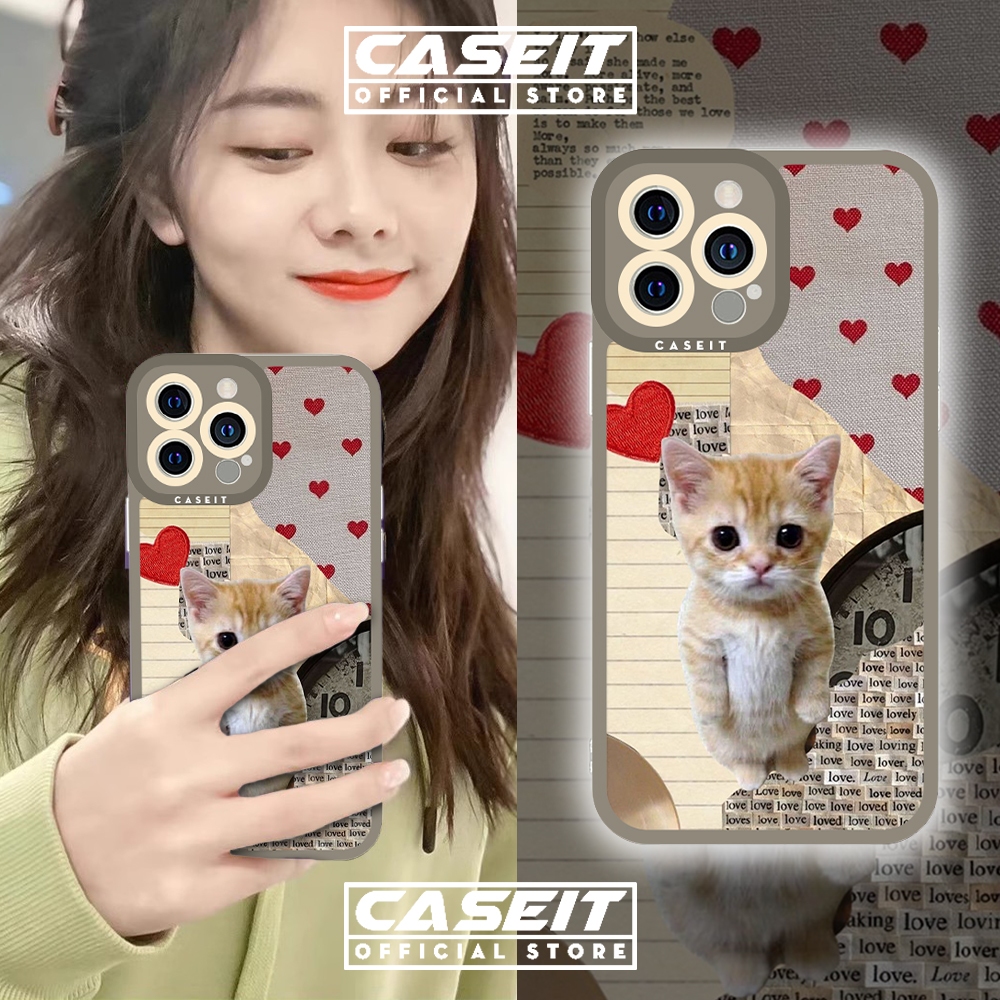 Ốp lưng iphone cạnh vuông Caseit mèo mây meme buồn ngủ cute aesthetic 8/8plus/x/xs/11/12/13/14/pro/max/plus/promax