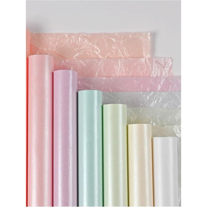 Giấy nến gói hoa sydney ánh ngọc trai, giấy mếch nến, giấy nhăn gói hoa sáp, hoa tươi, hoa lụa, hoa len