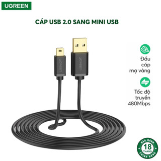 Cáp mini usb 2.0 cao cấp ugreen us132 chính hãng mạ vàng