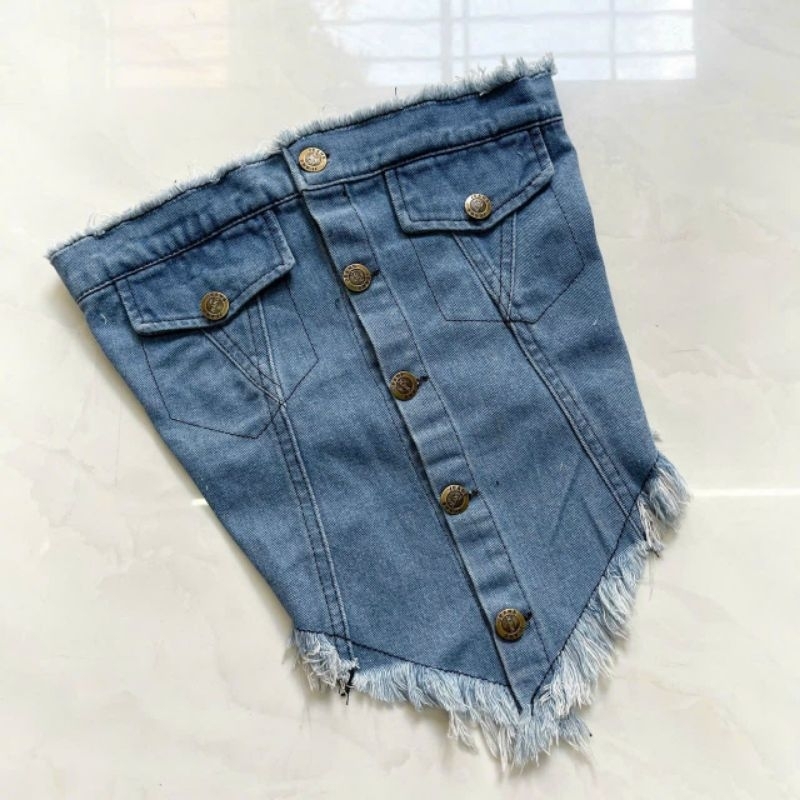 ÁO CÚP NGỰC vạt nhọn có mút, có nhún sau - UKLY ALOHASHOP