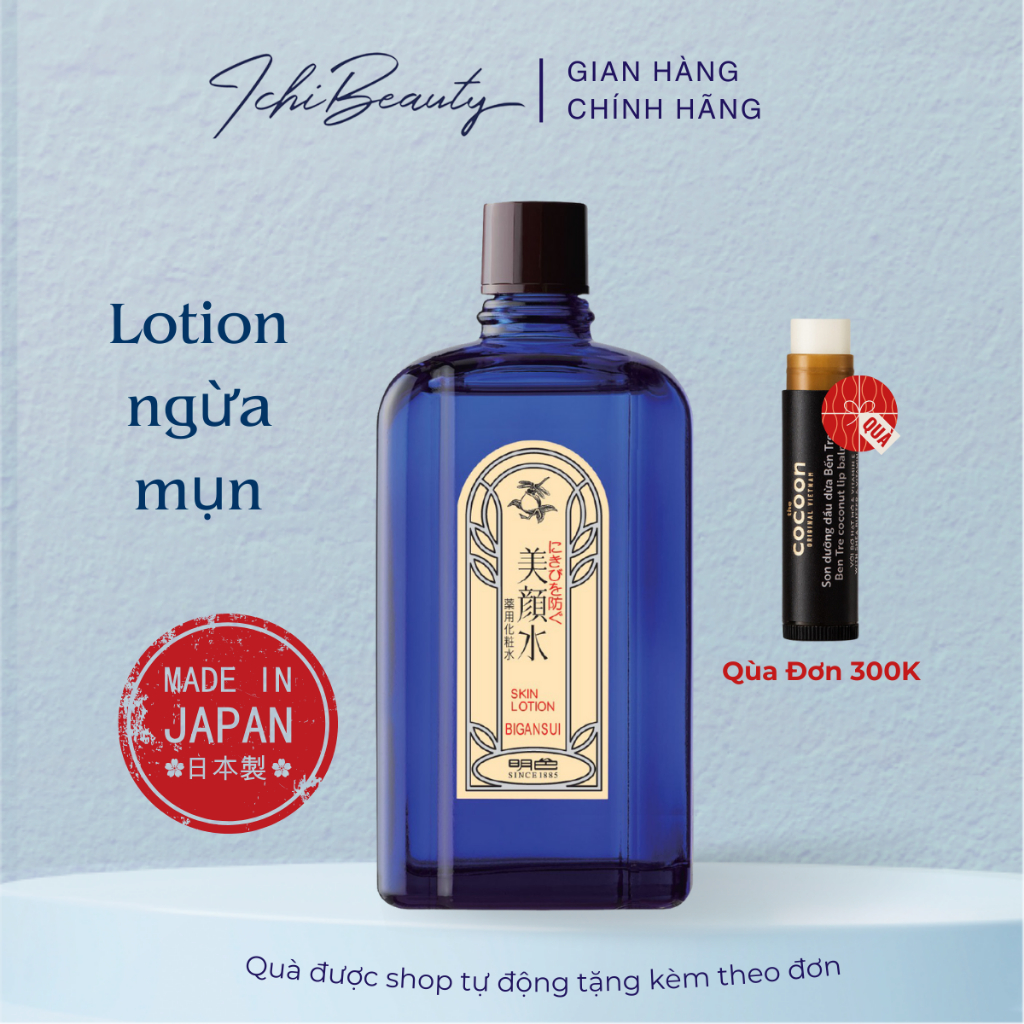 Nước Hoa Hồng ngừa mụn Meishoku Bigansui Medicated Skin Lotion cho da dầu mụn chính hãng Nhật Bản 90ml | Ichibeauty.vn