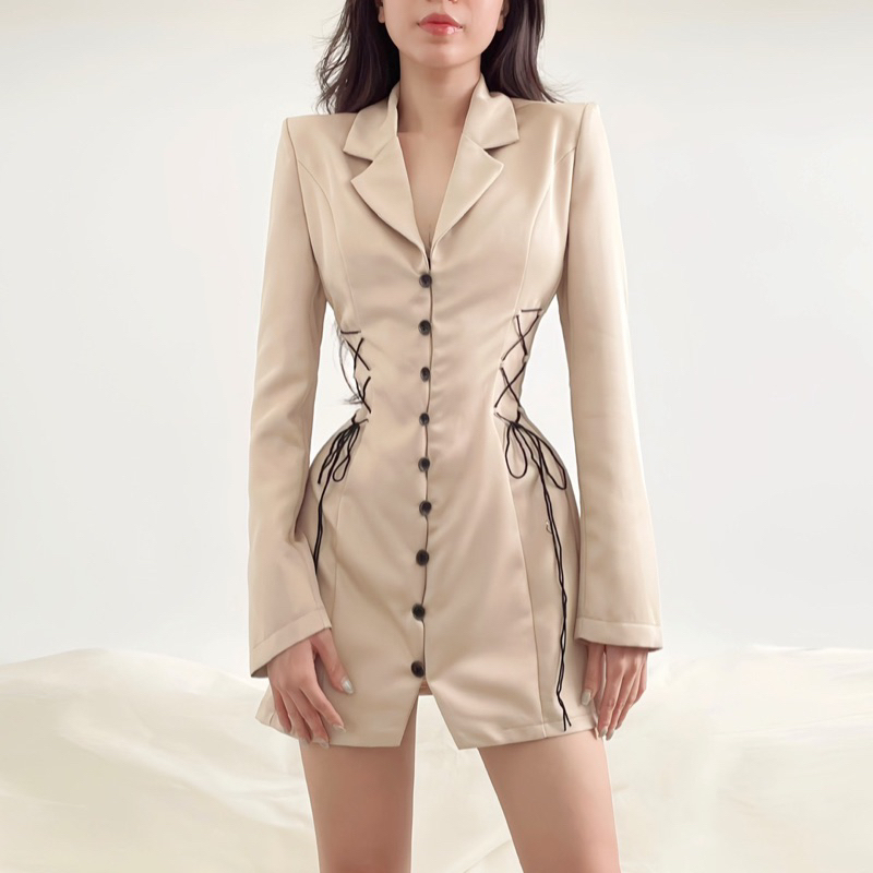 Đầm Blazer Thanh Lịch Sang Trọng Chiết Eo