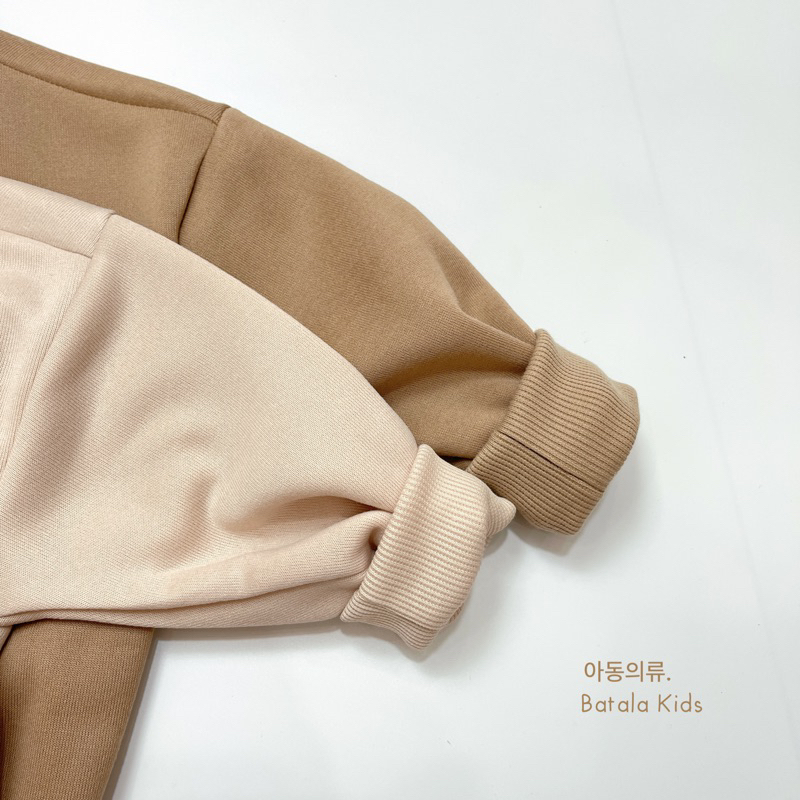 Áo nỉ bông cho bé trai bé gái Batala Kids, Áo Hoodie hình GẤU và BÁNH KEM Hàn Quốc cho bé 2023