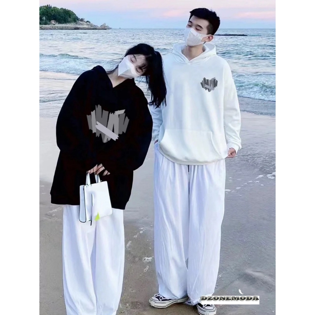 Áo đôi HOODIE, SWEATER, THUN - HEART LOGO BẠC nam nữ tay dài rộng phong cách Hàn Quốc thời trang