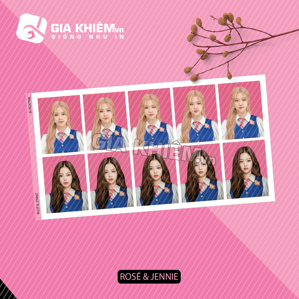 Photo ID BLACKPINK Ảnh thẻ BLACKPINK không phai không nhòe màu size 3x4cm