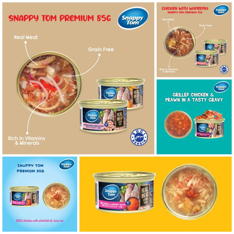 Snappy Tom Premium 85gr - Pate Cao Cấp Giành Cho Mèo Trưởng Thành & Mèo Con