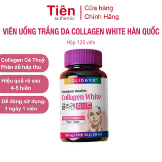 [ĐỦ BILL] Viên uống trắng da Holidays Collagen PREMIUM 120 viên - Holiday Collagen