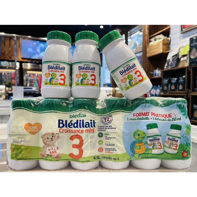 Sữa nước Bledilait 1 thùng 18 chai 250ml 25/9/23