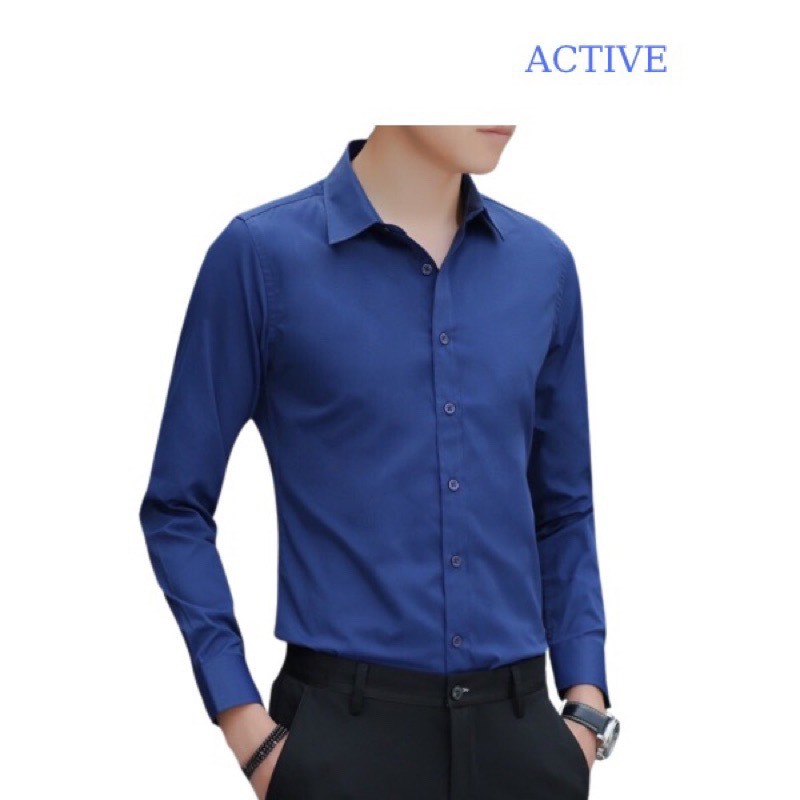 Áo sơ mi nam DÀI tay BASIC chất vải cotton mềm mịn thoáng khí nhanh khô