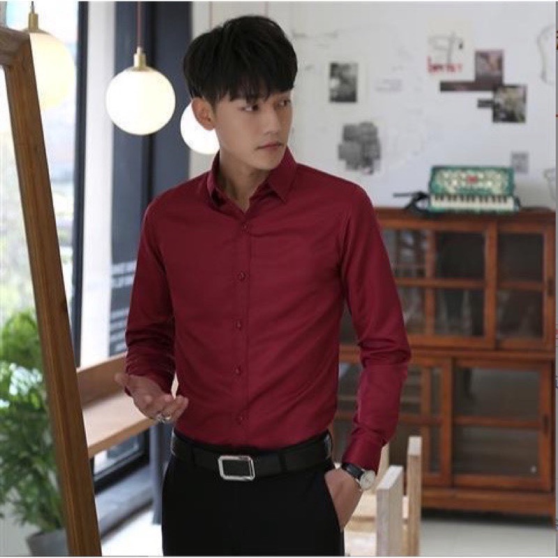 Áo sơ mi nam DÀI tay BASIC chất vải cotton mềm mịn thoáng khí nhanh khô