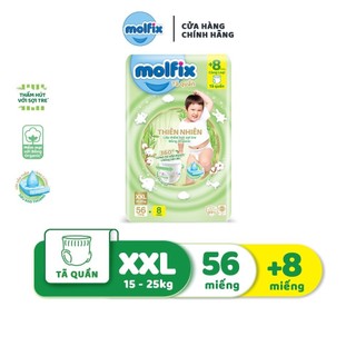 Tã quần/dán thiên nhiên molfix ultra m84/l76/xl70/xxl64