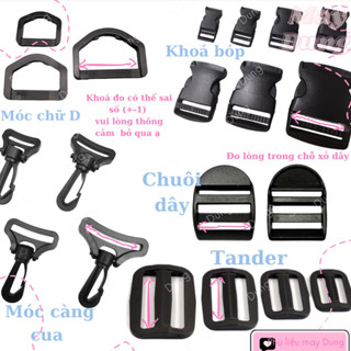 Khoá bóp balo, túi đeo nhựa pom- 1 cái