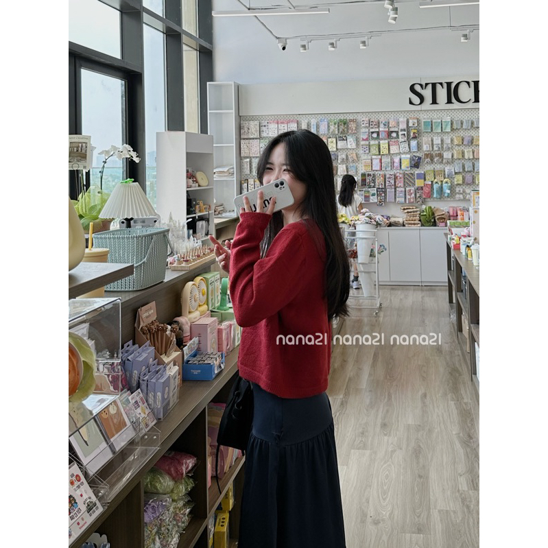 Áo khoác len cúc hoa Nana21