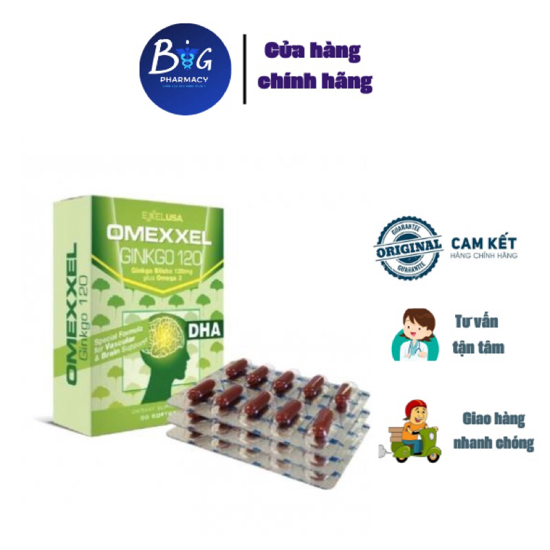 Viên Uống Hoạt Huyết Dưỡng Não Omexxel Ginkgo 120 Excelife 30 Viên