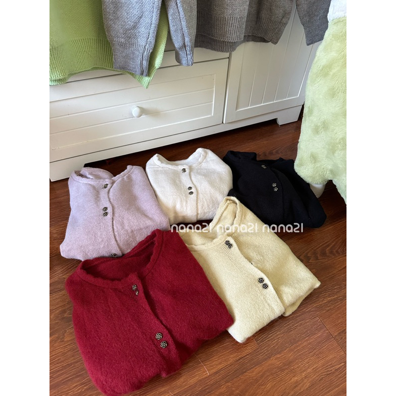 Áo khoác len cúc hoa Nana21