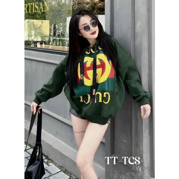 Áo nỉ 2 da G.UC MŨ dáng rộng dày dặn 5 màu