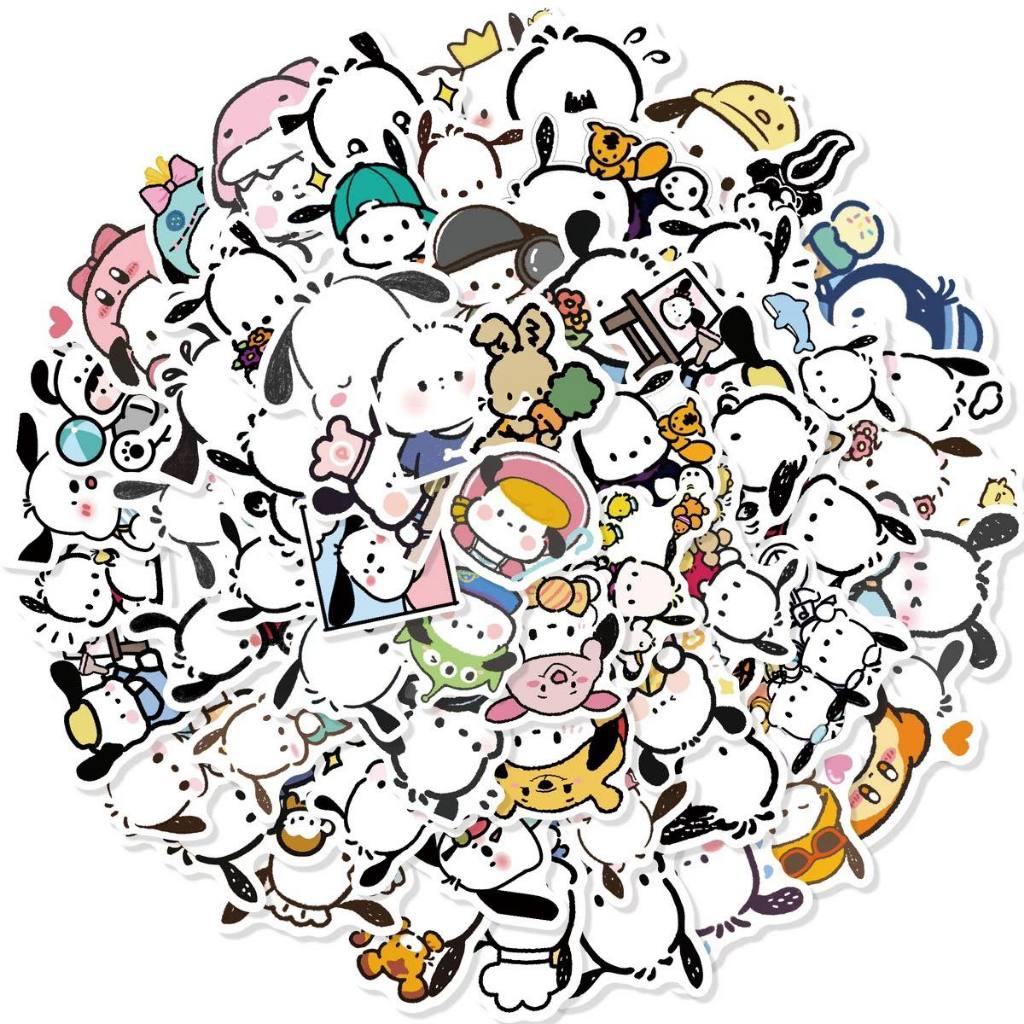 Set 50 Miếng Dán Trang Trí Dễ Thương Hình Gấu Thỏ Doraemon Cậu Bé Shin