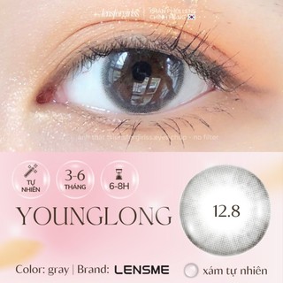 Kính áp tròng xám tự nhiên YOUNG LONG GRAY chính hãng Lensme | Hsd 3-6 tháng | Lens cận