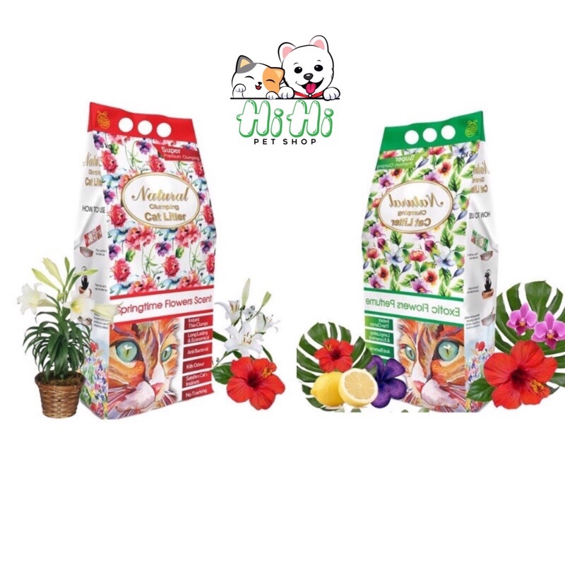 Cát vệ sinh cho mèo Indian 7,5kg. Cát Ấn Độ hương hoa cho mèo Cat's Choice. Cát mèo.