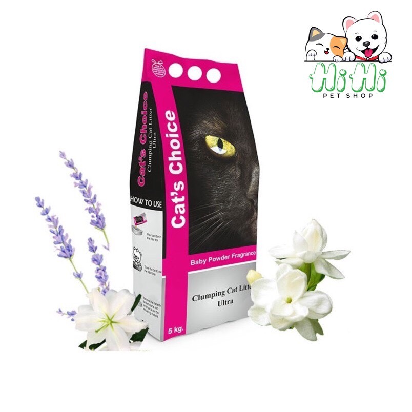 Cát vệ sinh cho mèo Indian 7,5kg. Cát Ấn Độ hương hoa cho mèo Cat's Choice. Cát mèo.