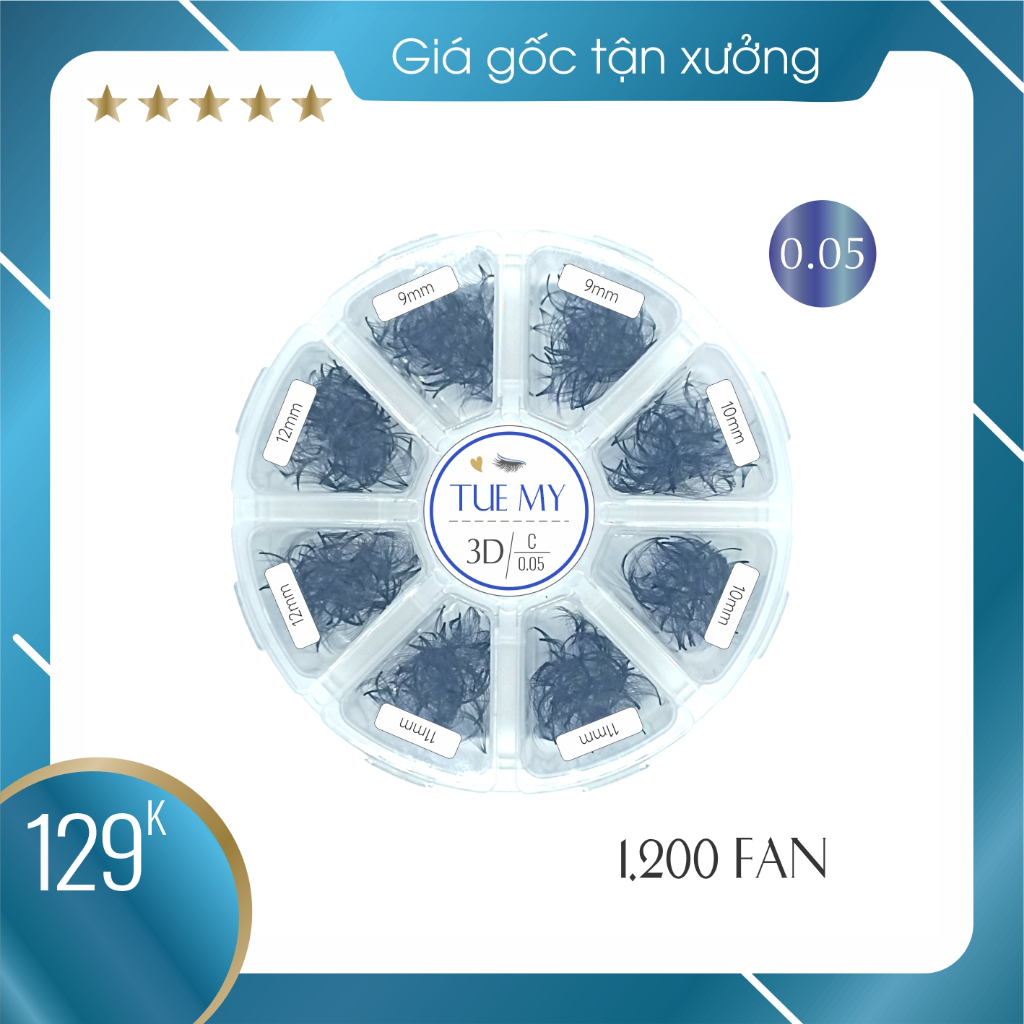 Mi Fan 3D Sợi 0.05 Mix SIze (1200 fan)