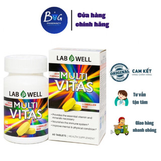 Viên uống bổ sung vitamin multi vitas lab well 60 viên