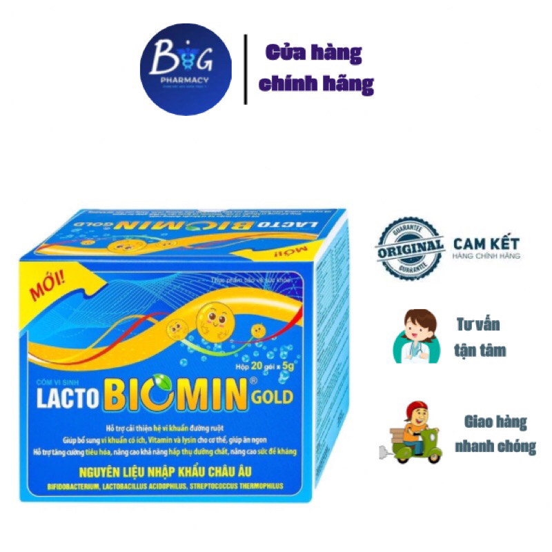 Cốm Vi Sinh Lacto Biomin Gold Hd Pharma Hỗ Trợ Điều Trị Rối Loạn Tiêu Hóa, Tiêu Chảy 5G