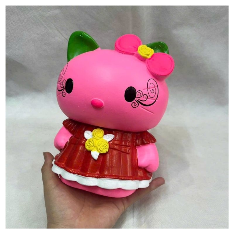 HEO ĐẤT TIẾT KIỆM HÌNH MÈO KITTY HỒNG ĐẸP BỀN MÀU LOẠI 1