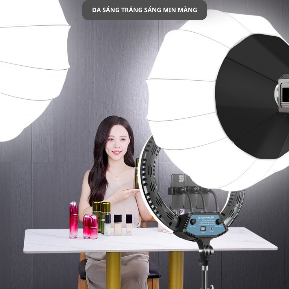 Đèn Studio Softbox cầu chụp ảnh quay phim livestream chuyên nghiệp hỗ trợ sáng