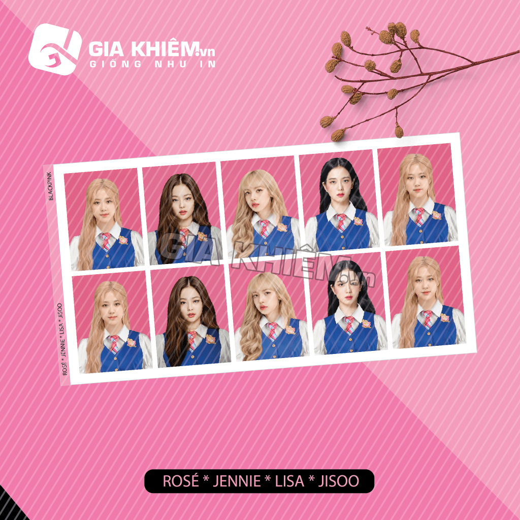 Photo ID BLACKPINK Ảnh thẻ BLACKPINK không phai không nhòe màu size 3x4cm