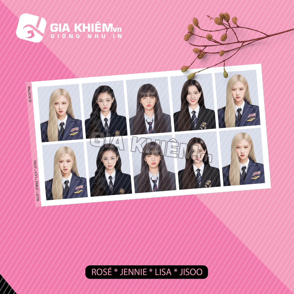 Photo ID BLACKPINK Ảnh thẻ BLACKPINK không phai không nhòe màu size 3x4cm