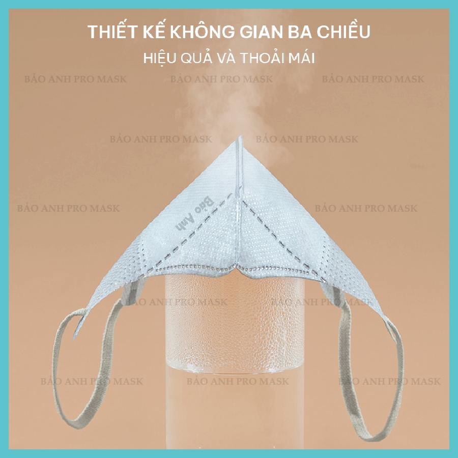 Túi 10 Cái Khẩu Trang 5D Mask Bảo Anh Pro Mask kháng khuẩn, chống tia UV cao cấp