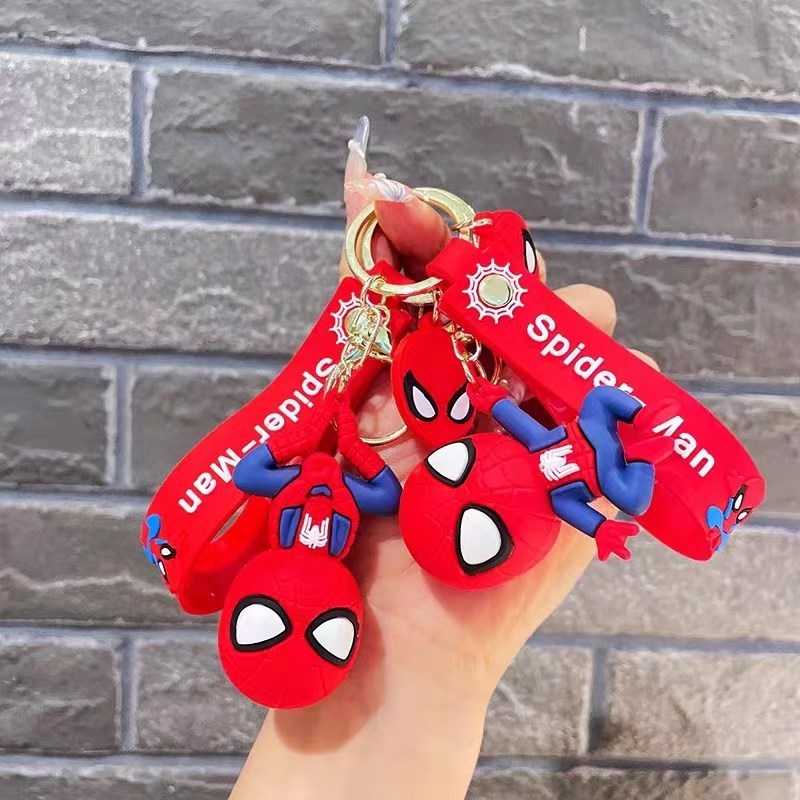 Móc khóa hoạt hình siêu anh hùng, móc cài balo, túi, trang trí