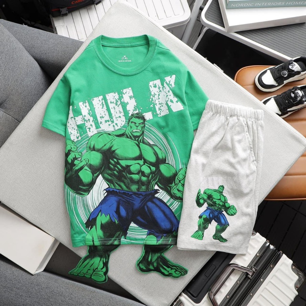 Đồ Bộ Bé Trai Thái Lan Có Chân Hình Nổi 3D Cotton Xịn - Quần Áo Tay Ngắn Co Dãn 4 Chiều - Size 24-58kg - SuSi Kids Shop