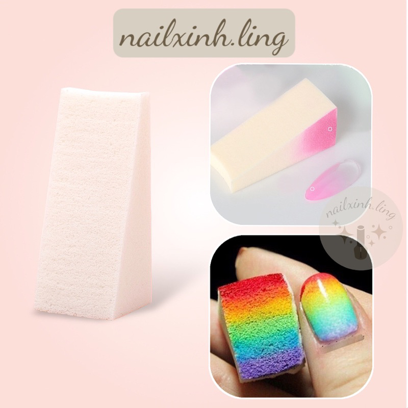 Mút Dặm Ombre Nail Tam Giác - Bông Mút Dặm Ombre Móng