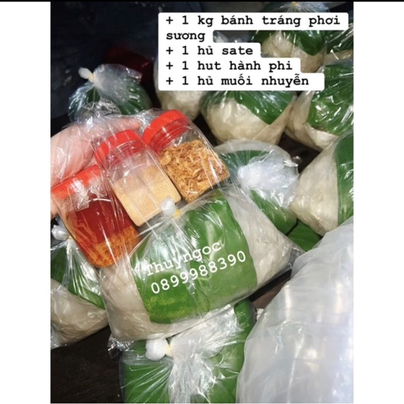 💜 COMBO Bánh Tráng + Sate + Hành Phi + Muối 💖💘