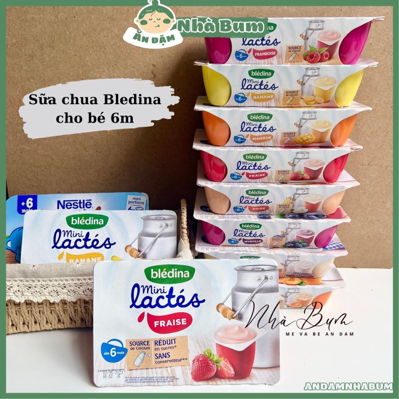 Sữa chua nguội Bledina cho bé ăn dặm - Nhà bum -Váng sữa Nestle [Date 3-7/24]