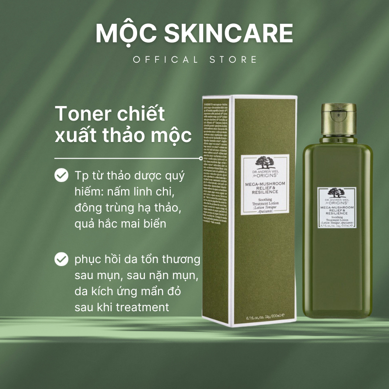 Toner Nấm ORIGINS MEGA-MUSHROOM RELIEF & RESILIENCE phục hồi da 200ml