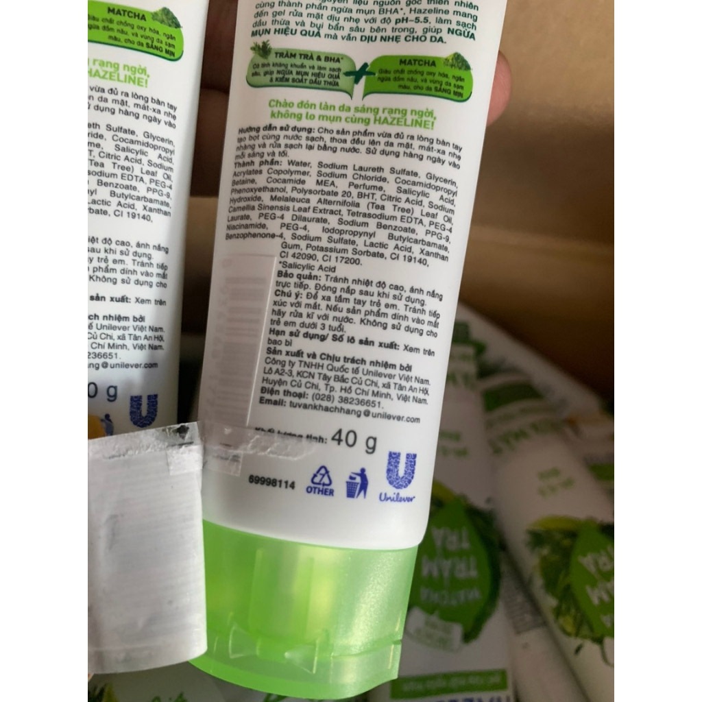 Sữa rửa mặt Hazeline tràm trà- Hàng tặng 40g